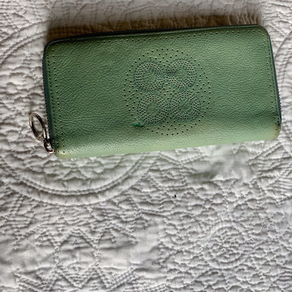 Turquoise Coach Wallet